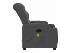Best Sillón de relax | Sillón reclinable de masaje eléctrico tela gris oscuro SHL5950 Gris antracita