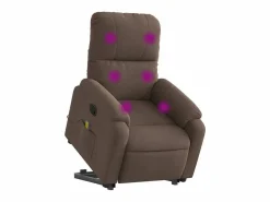 Hot Sillón de relax | Sillón reclinable de masaje elevable tela de microfibra marrón SHL5787 Sillón De Masaje