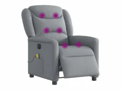 Outlet Sillón de relax | Sillón reclinable de masaje eléctrico tela claro SHL8638 Sillón De Masaje