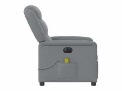 Outlet Sillón de relax | Sillón reclinable de masaje eléctrico tela claro SHL8638 Sillón De Masaje