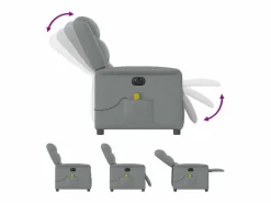 Outlet Sillón de relax | Sillón reclinable de masaje eléctrico tela claro SHL8638 Sillón De Masaje