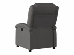 Outlet Sillón de relax | Sillón reclinable de cuero auténtico SHL2592 Gris