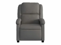 Outlet Sillón de relax | Sillón reclinable de cuero auténtico SHL2592 Gris