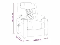 Sillón de relax | Sillón reclinable de cuero sintético marrón SHL6458