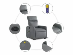 Outlet Sillón de relax | Sillón reclinable de masaje de pie cuero artificial SHL6225 Sillón De Masaje