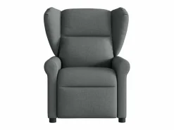 New Sillón de relax | Sillón reclinable de masaje eléctrico tela gris oscuro SHL3450 Gris antracita