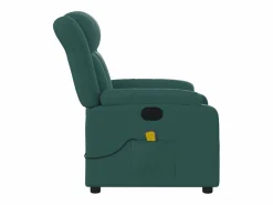 Sillón de relax | Sillón reclinable de masaje eléctrico tela verde oscuro SHL9320