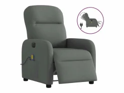 Sillón de relax | Sillón reclinable de masaje eléctrico tela gris oscuro SHL2308