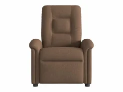 Sillón de relax | Sillón reclinable con masaje de tela marrón SHL7188