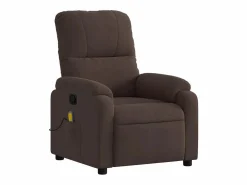 Discount Sillón de relax | Sillón reclinable de masaje tela de microfibra marrón SHL6901 Marru00f3n