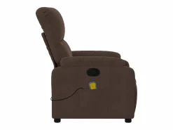 Discount Sillón de relax | Sillón reclinable de masaje tela de microfibra marrón SHL6901 Marru00f3n