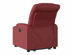 Clearance Sillón de relax | Sillón reclinable de masaje de pie cuero artificial tinto SHL4155 Rojo
