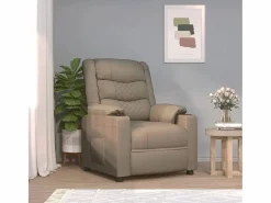 Sale Sillón de relax | Sillón reclinable eléctrico de cuero sintético color capuchino SHL5594 Marru00f3n