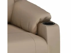 Sale Sillón de relax | Sillón reclinable eléctrico de cuero sintético color capuchino SHL5594 Marru00f3n