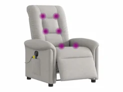 Best Sillón de relax | Sillón reclinable de masaje eléctrico tela nube SHL5607 Gris