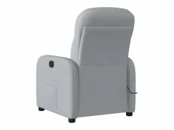 New Sillón de relax | Sillón reclinable de masaje de tela claro SHL2629 Gris
