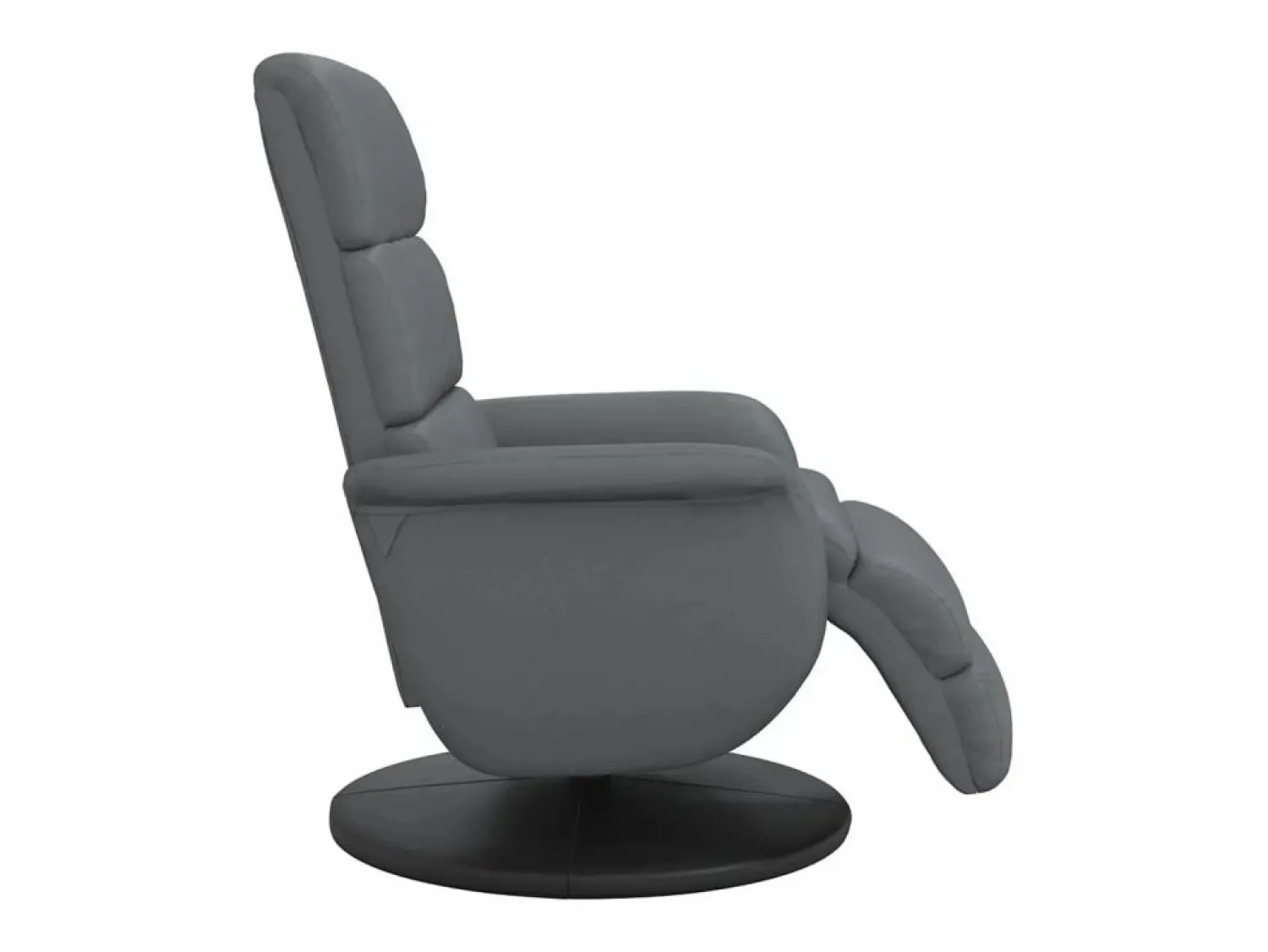 New Sillón de relax | Sillón reclinable con reposapiés cuero sintético SHL2573 Gris