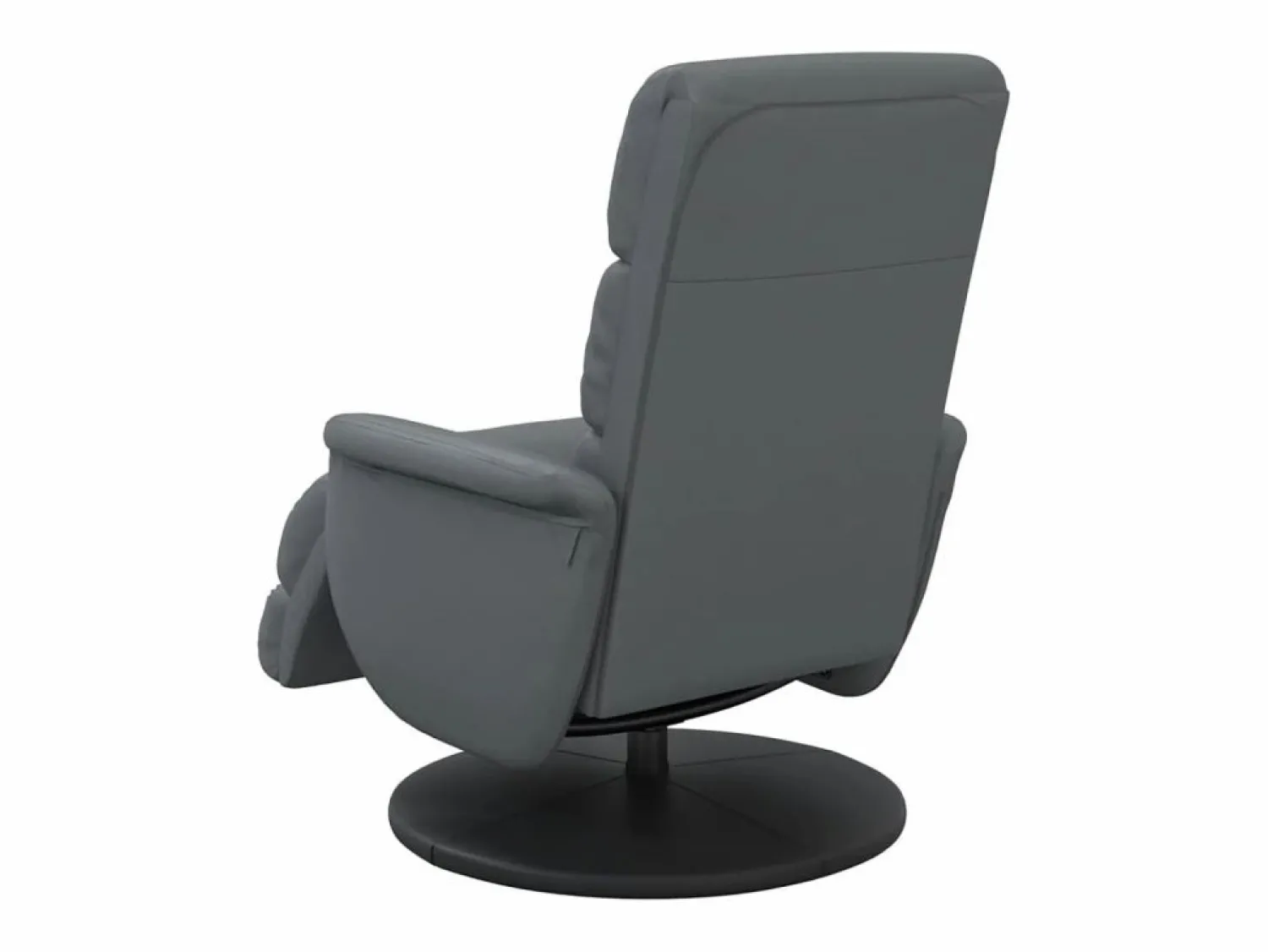 New Sillón de relax | Sillón reclinable con reposapiés cuero sintético SHL2573 Gris
