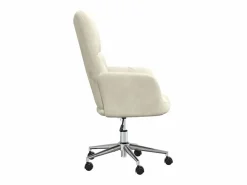 Sale Sillón de relax de terciopelo color blanco Silla De Escritorio