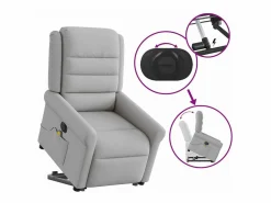 Discount Sillón de salón | Silla | Sillón de masaje eléctrico reclinable elevable tela nube SHL2831 Gris