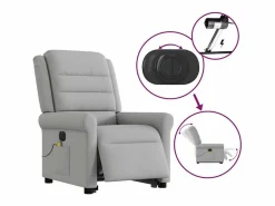 Discount Sillón de salón | Silla | Sillón de masaje eléctrico reclinable elevable tela nube SHL2831 Gris