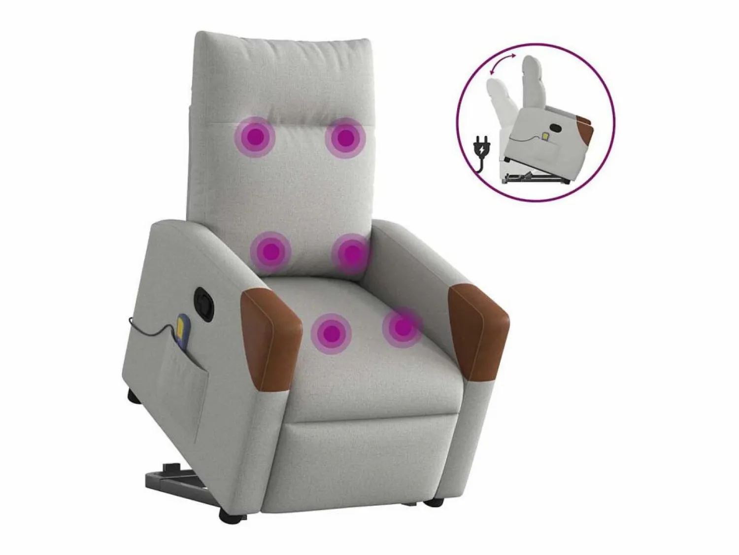 Sillón de salón | Silla | Sillón de masaje reclinable de pie de tela nube SHL4370