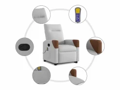 Sillón de salón | Silla | Sillón de masaje reclinable de pie de tela nube SHL4370