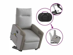 Best Sillón de salón | Silla | Sillón de masaje reclinable de pie de tela nube SHL6467 Gris
