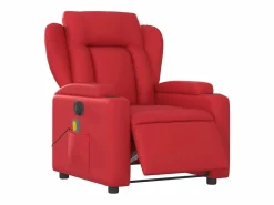 Sillón de salón | Silla | Sillón de masaje reclinable eléctrico de cuero artificial SHL5237 Rojo