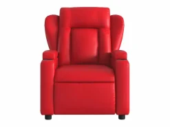 Sillón de salón | Silla | Sillón de masaje reclinable eléctrico de cuero artificial SHL5237 Rojo