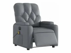 Clearance Sillón de salón | Silla | Sillón de masaje reclinable eléctrico cuero sintético SHL2796 Gris