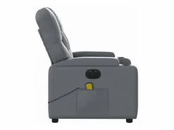 Clearance Sillón de salón | Silla | Sillón de masaje reclinable eléctrico cuero sintético SHL2796 Gris