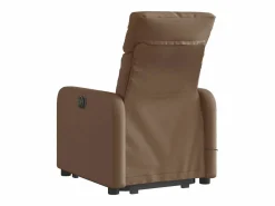 Sillón de salón | Silla | Sillón de masaje eléctrico reclinable elevable tela marrón SHL7849