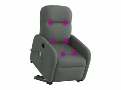 Best Sillón de salón | Silla | Sillón de masaje eléctrico reclinable elevable tela gris oscuro SHL8828 Sillón De Masaje
