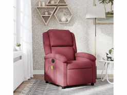 Best Sillón de salón | Silla | Sillón de masaje reclinable de tela color vino tinto SHL7235 Rojo
