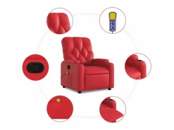 Sillón de salón | Silla | Sillón de masaje reclinable cuero sintético SHL3091