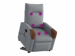 Clearance Sillón de salón | Silla | Sillón de masaje reclinable de pie de tela claro SHL7393 Gris