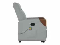 Clearance Sillón de salón | Silla | Sillón de masaje reclinable de pie de tela claro SHL7393 Gris