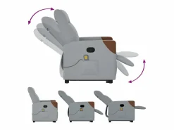 Clearance Sillón de salón | Silla | Sillón de masaje reclinable de pie de tela claro SHL7393 Gris