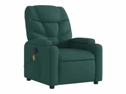 Sillón de salón | Silla | Sillón de masaje reclinable de tela verde oscuro SHL4163