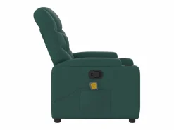 Sillón de salón | Silla | Sillón de masaje reclinable de tela verde oscuro SHL4163