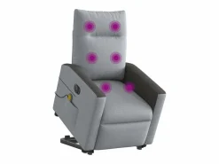 Sillón de salón | Silla | Sillón de masaje eléctrico reclinable elevable tela claro SHL5202