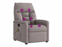 Sillón de salón | Silla | Sillón de masaje reclinable de tela gris taupé SHL9515
