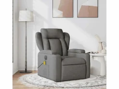 Sillón de salón | Silla | Sillón de masaje reclinable de tela gris oscuro SHL3764