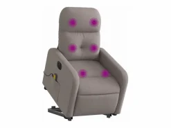 Sillón de salón | Silla | Sillón de masaje eléctrico reclinable elevable tela taupé SHL5914