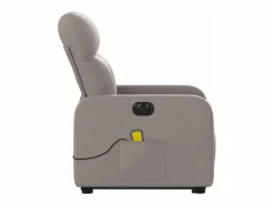 Sillón de salón | Silla | Sillón de masaje eléctrico reclinable elevable tela taupé SHL5914