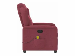Sale Sillón de salón | Silla | Sillón de masaje reclinable de tela color vino tinto SHL9983 Rojo