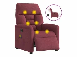 Sillón de salón | Silla | Sillón de masaje reclinable eléctrico tela tinto SHL7418 Sillón De Masaje