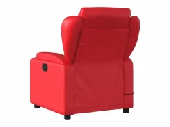 Sillón de salón | Silla | Sillón de masaje reclinable cuero sintético SHL5160 Rojo