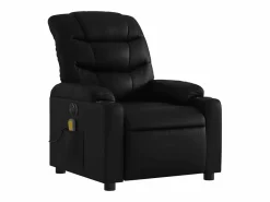 Outlet Sillón de salón | Silla | Sillón de masaje reclinable eléctrico cuero sintético SHL4849 Negro